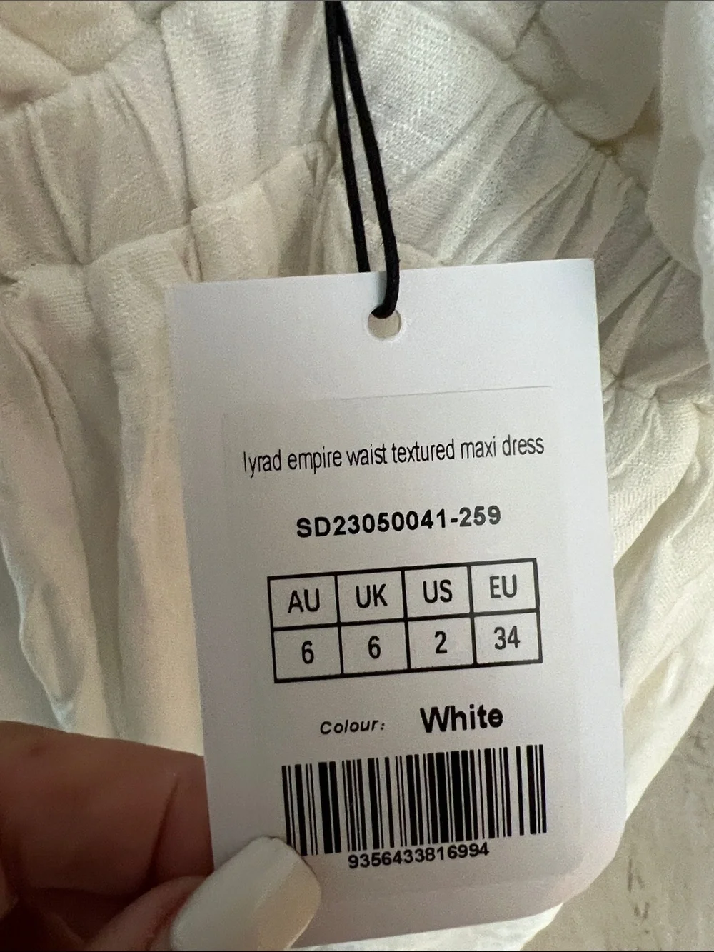 NWT REVOLVE Australia SHOWPO Lyrad empire waist textured maxi dress US 2 - Picture 5 of 12
